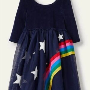 Mini Boden Navy Velvet Dress